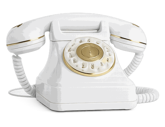 Téléphone livre d'or audio blanc, location à Namur